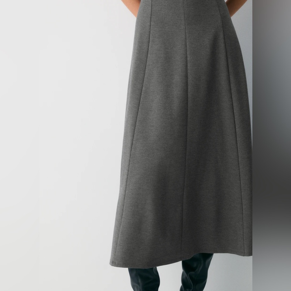 Aritzia Wilfred Ponteflex Ruth Dress in Heather Charcoal Size 8 NWT Lawyer - Picture 6 of 16